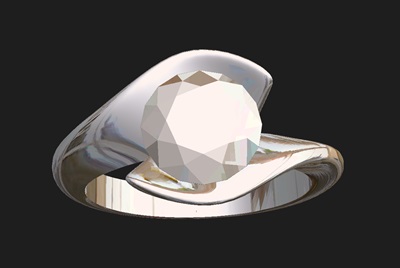 婚約指輪の設計バランスを確認している比較・検討の様子