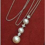 完成したパールペンダントの接写