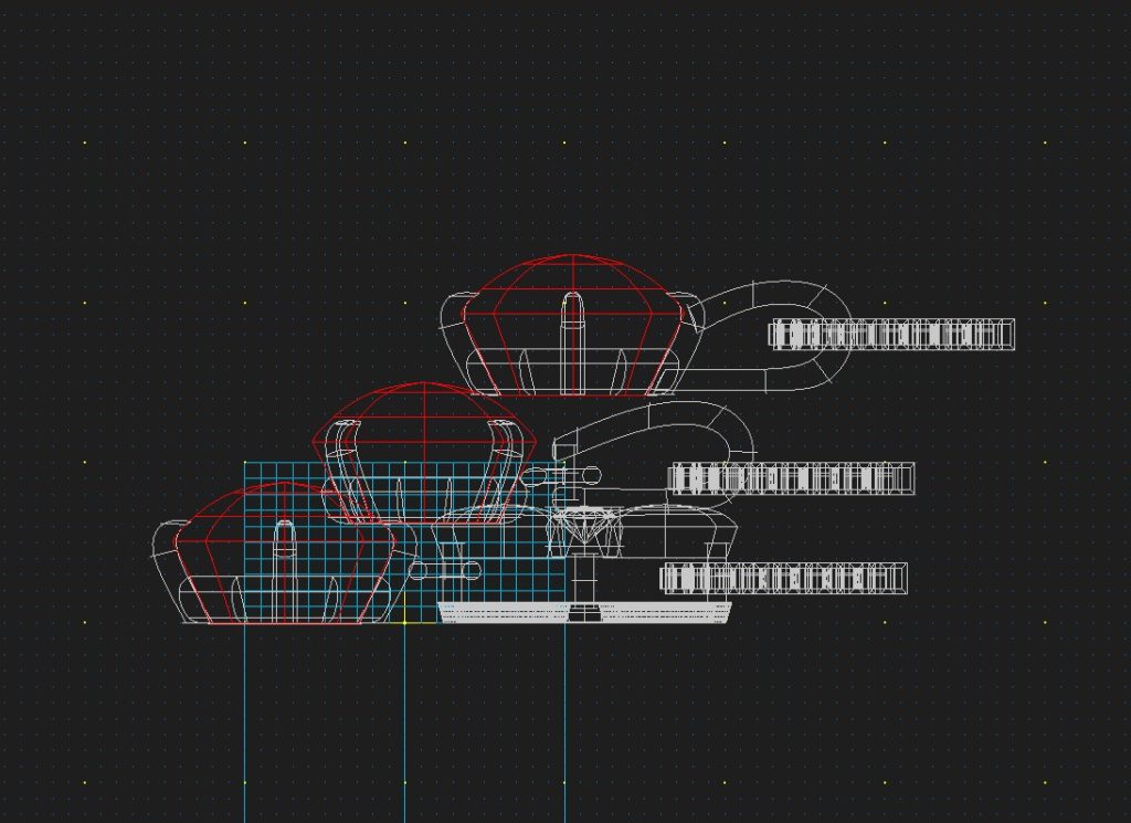 スターガーネットの石留め構造を詳細に設計したCAD画面