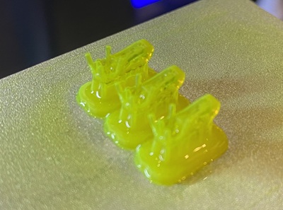 出力されたペンダント原型のアップ写真