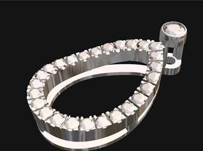 3Dモデルのワイヤーフレームと石の配置確認