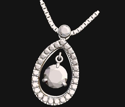 金属の質感を再現した3Dレンダリング画像