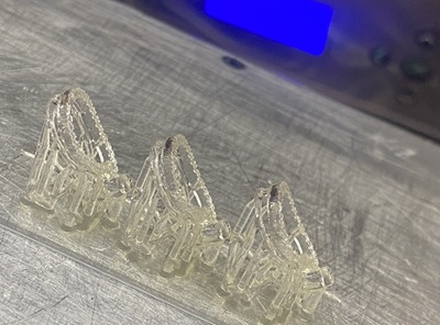 3Dプリンターから出力された樹脂モデル