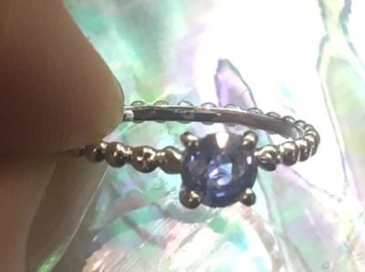 完成間近のサファイアリング