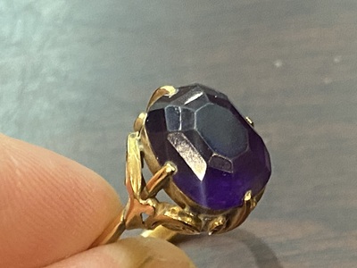 お持ちくださったアメシストの指輪