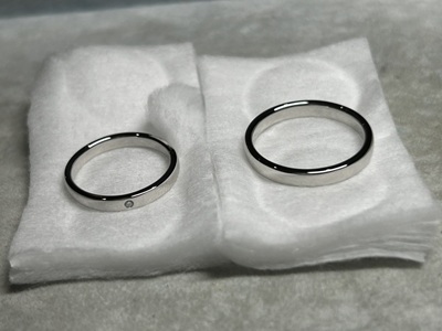 完成した結婚指輪