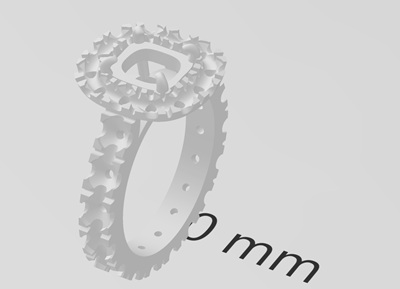 3Dプリント前のデータ修正を行う3D Builderのソフトウェア画面。