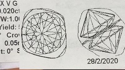 同一原石から生まれたことを証明するダイヤモンドのソーティング