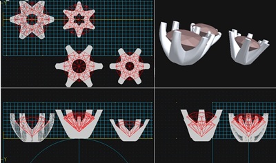 PC画面に表示された、シンプルで洗練されたペンダントトップの3D CADデザイン